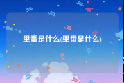 里番是什么(里番是什么)