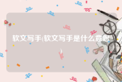 软文写手(软文写手是什么意思)