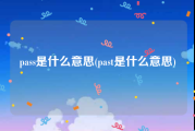 pass是什么意思(past是什么意思)
