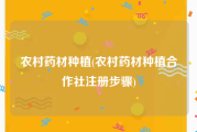 农村药材种植(农村药材种植合作社注册步骤)
