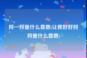 捋一捋是什么意思(让我好好捋捋是什么意思)