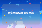 微信营销教程(微信营销)