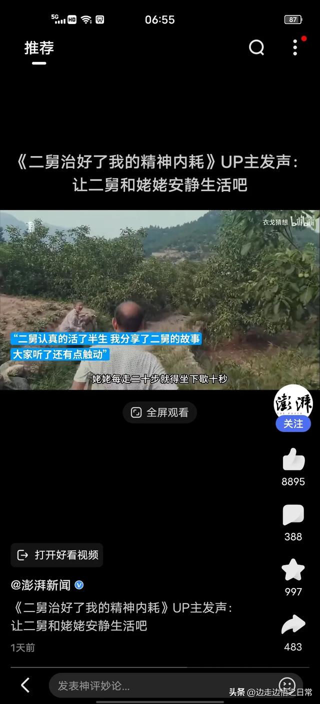 奥迪广告小满视频
:“二舅”是什么梗？今天手机上总是出现二舅，他是怎么火起来的？  第4张