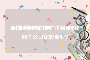 深圳网络营销推广
:深圳全网营销推广价格贵吗？哪个公司比较专业？