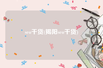 seo干货(揭阳seo干货)