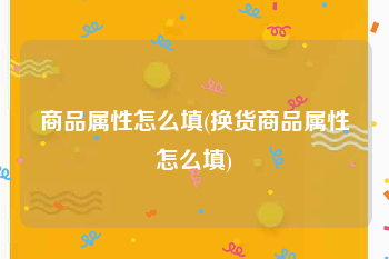 商品属性怎么填(换货商品属性怎么填)