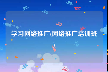 学习网络推广(网络推广培训班)