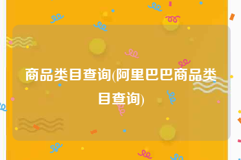 商品类目查询(阿里巴巴商品类目查询)