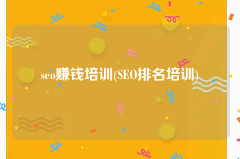 seo赚钱培训(SEO排名培训)