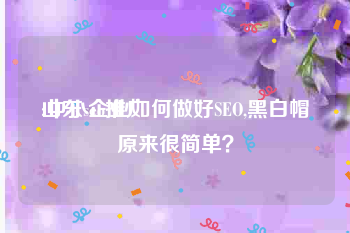 山东seo推广:中小企业如何做好SEO,黑白帽原来很简单？