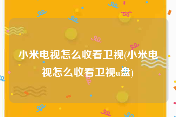 小米电视怎么收看卫视(小米电视怎么收看卫视u盘)