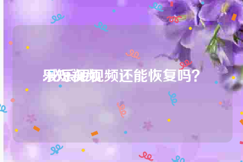 乐短视频
:秘乐短视频还能恢复吗？