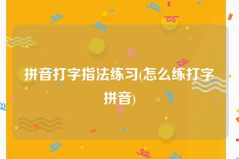 拼音打字指法练习(怎么练打字拼音)