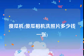 傻瓜机(傻瓜相机洗照片多少钱一张)