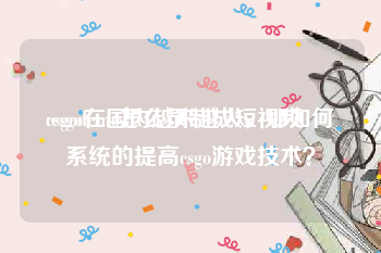 csgodemo怎么录制成短视频
:csgo在国内越来越火，那如何系统的提高csgo游戏技术？