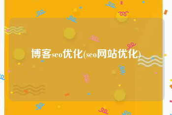 博客seo优化(seo网站优化)