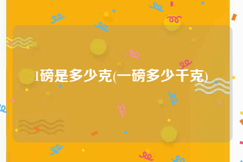 1磅是多少克(一磅多少千克)