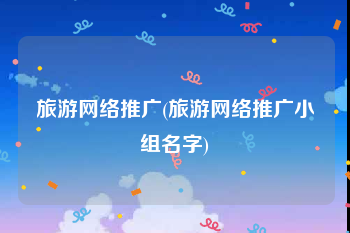 旅游网络推广(旅游网络推广小组名字)