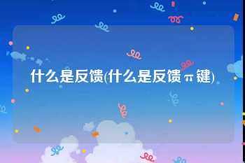 什么是反馈(什么是反馈π键)