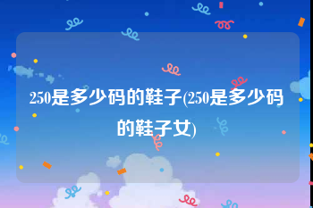 250是多少码的鞋子(250是多少码的鞋子女)