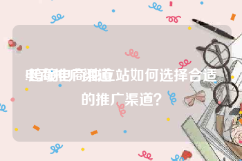 电商推广渠道:跨境电商独立站如何选择合适的推广渠道？