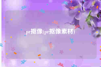 pr抠像(pr抠像素材)