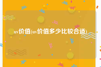uv价值(uv价值多少比较合适)
