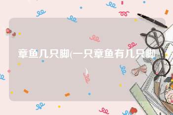 章鱼几只脚(一只章鱼有几只脚)