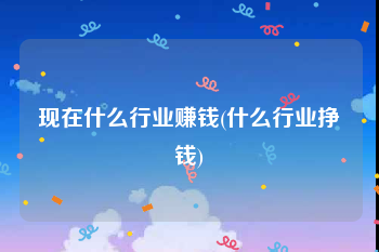 现在什么行业赚钱(什么行业挣钱)