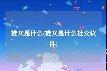 推文是什么(推文是什么社交软件)