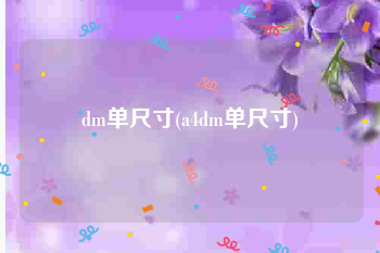 dm单尺寸(a4dm单尺寸)