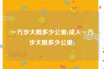 一万步大概多少公里(成人一万步大概多少公里)