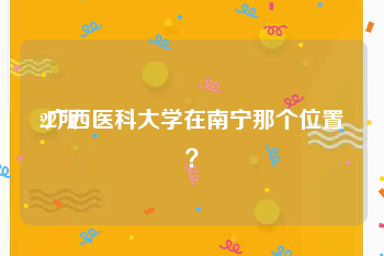 22所:广西医科大学在南宁那个位置？