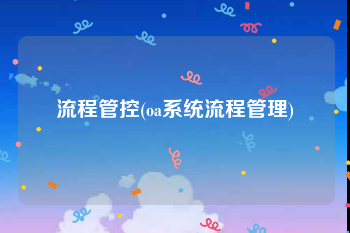流程管控(oa系统流程管理)