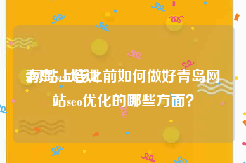 青岛seo培训
:网站上线之前如何做好青岛网站seo优化的哪些方面？