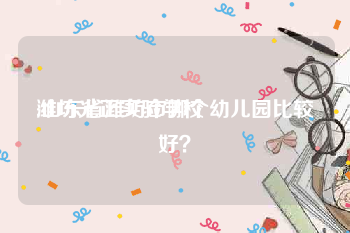 潍坊光正实验学校:山东省潍坊市哪个幼儿园比较好？
