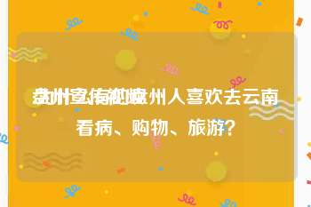 盘州宣传视频
:为什么有的盘州人喜欢去云南看病、购物、旅游？