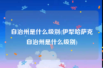 自治州是什么级别(伊犁哈萨克自治州是什么级别)