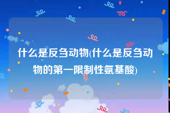 什么是反刍动物(什么是反刍动物的第一限制性氨基酸)