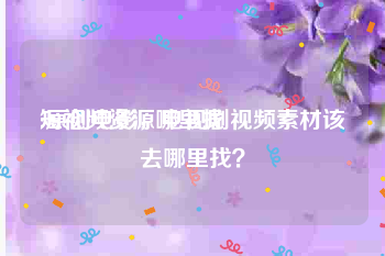 短视频资源哪里找
:原创电影，电视剧视频素材该去哪里找？