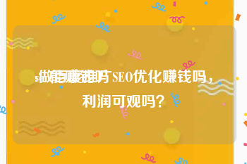 seo能赚钱吗:做百度推广SEO优化赚钱吗，利润可观吗？