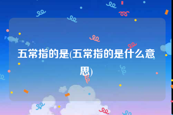 五常指的是(五常指的是什么意思)