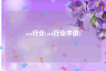 seo行业(seo行业术语)
