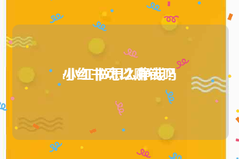 小红书可以赚钱吗
:小红书怎么挣钱？