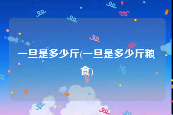 一旦是多少斤(一旦是多少斤粮食)