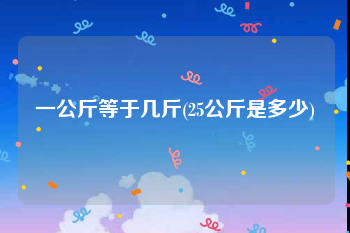 一公斤等于几斤(25公斤是多少)