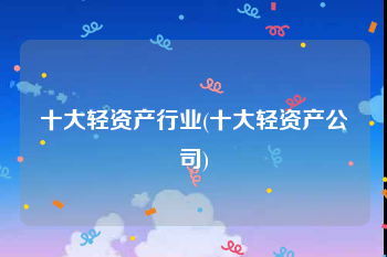 十大轻资产行业(十大轻资产公司)