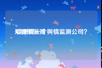 短视频监测
:我想找一个舆情监测公司？