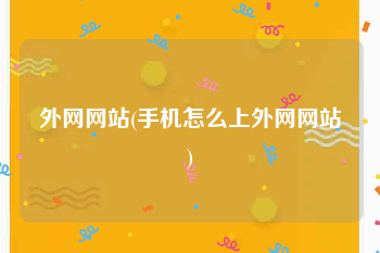 外网网站(手机怎么上外网网站)