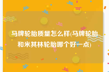 马牌轮胎质量怎么样(马牌轮胎和米其林轮胎哪个好一点)